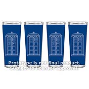 Doctor Who TARDIS 2 oz. Glass Set of 4